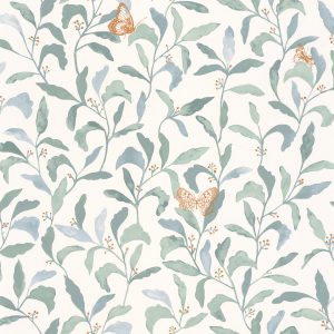 Greenlife behang met vlindertje/blaadjes