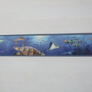 AsCr digi behangrand oceaan+ vissen blauw