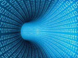 AsCr Fotowand XXL Digital data-stroom blauw