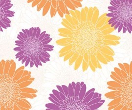 AsCr Fotowand XXL Flower bloemen geel paars