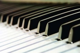 AsCr Fotowand XXL Piano toetsen zwart wit