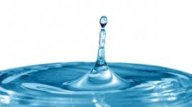 AsCr Fotowand XXL Waterdrup waterdruppel lichtblauw