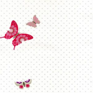 Caselio Girls Only Papillons vlinders zilver roze