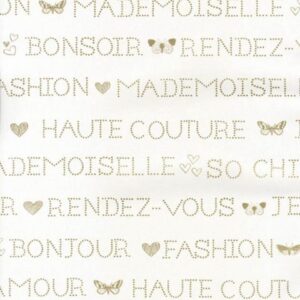 Caselio Girls Only Paris teksten beige goud