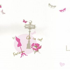 Caselio Girls Only Paris teksten wit goud roze