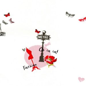 Caselio Girls Only Paris teksten wit rood