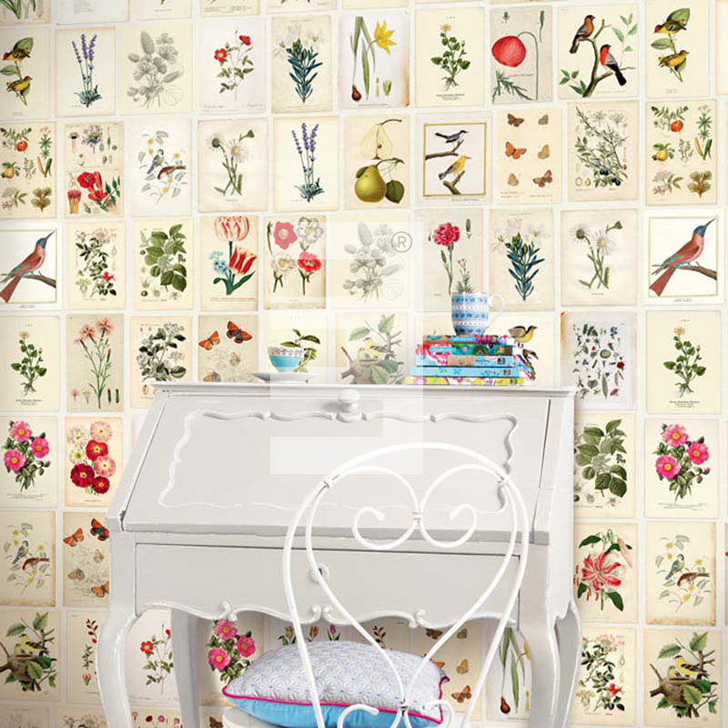 Eijf PIP 3 Fotowand Botanical Paper bloemen multikleur