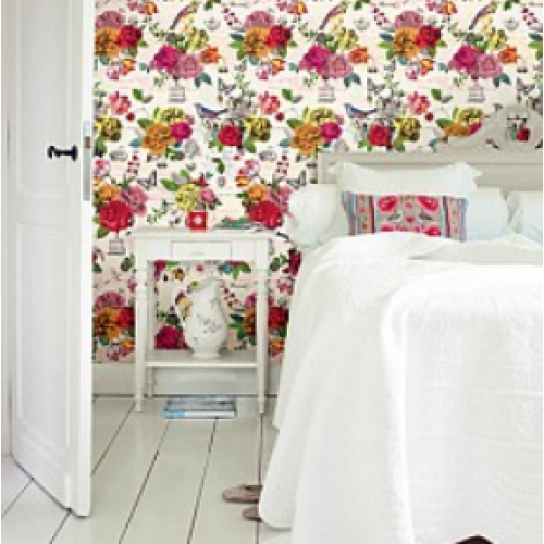 Eijf PIP 3 Fotowand Flowers bloemen roze ecru