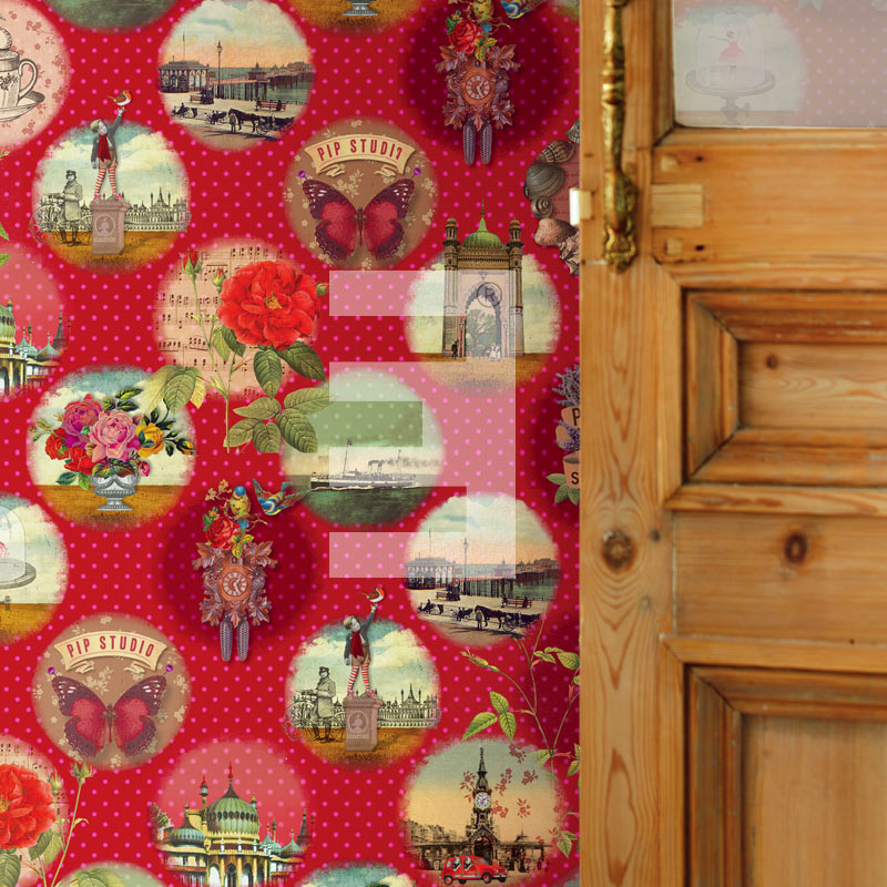 Eijf PIP 3 Fotowand Remember Brighton Red bloemen rood