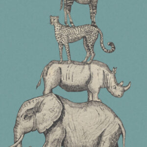 Eijffinger Mini Me Wallpower Safari Stack Blue