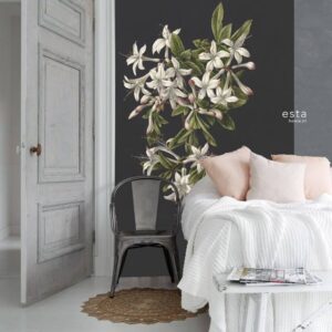 Esta Blush fotobehang Bloesemtak roze/zwart 158885