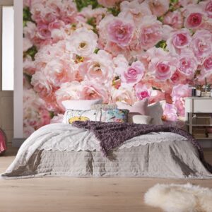 Flowers en Textures fotobehang Rosa