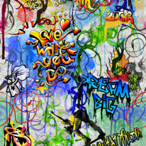 Fotobehang Color Choc Graffity INK6071