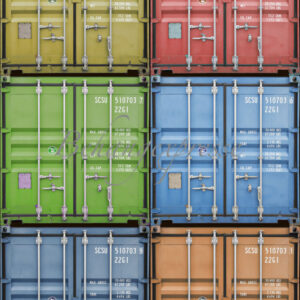 Fotobehang Color Choc met containers INK6051