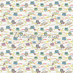 Fotobehang Color Choc met uiltjes INK 6062