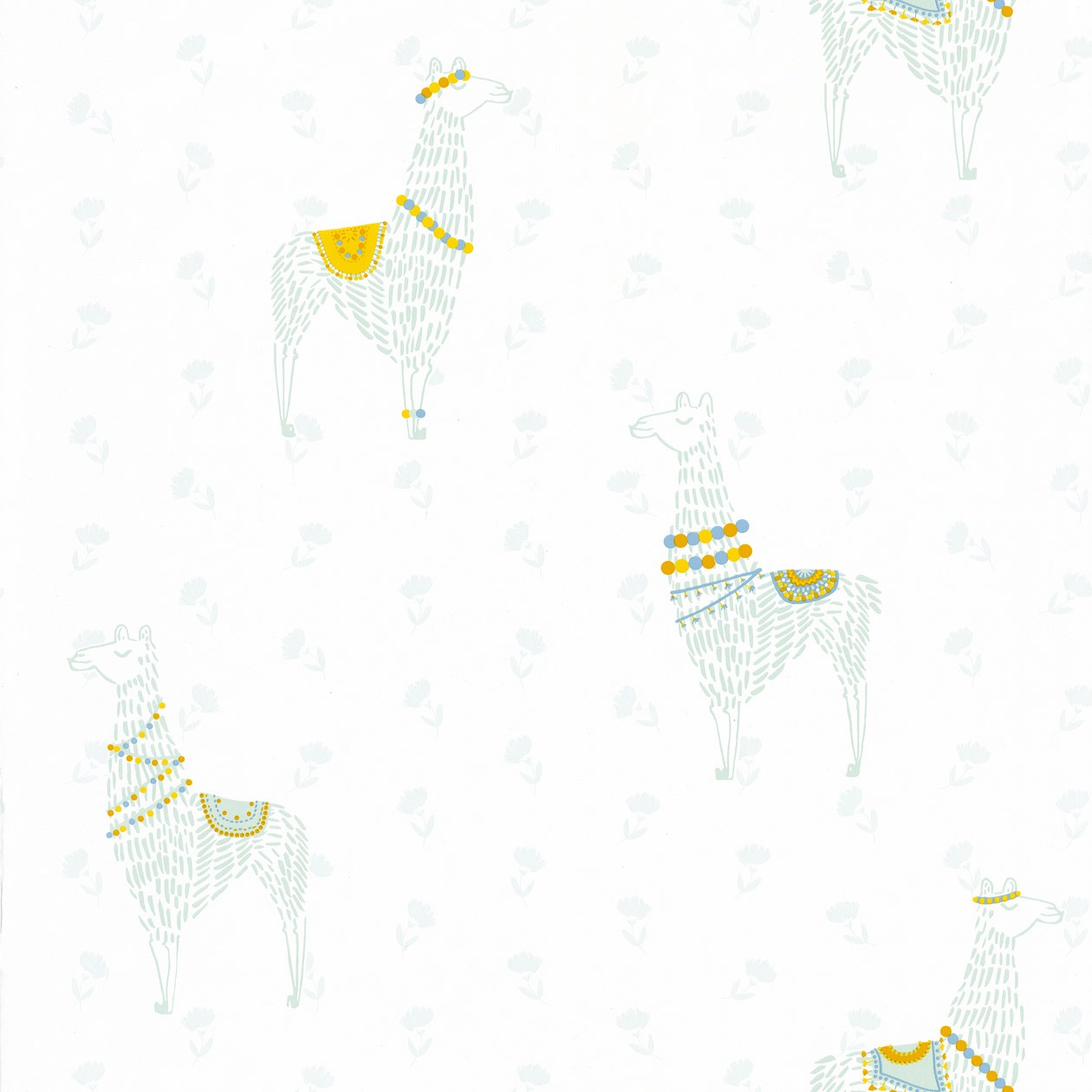 Girl Power behang met alpaca s 100757910