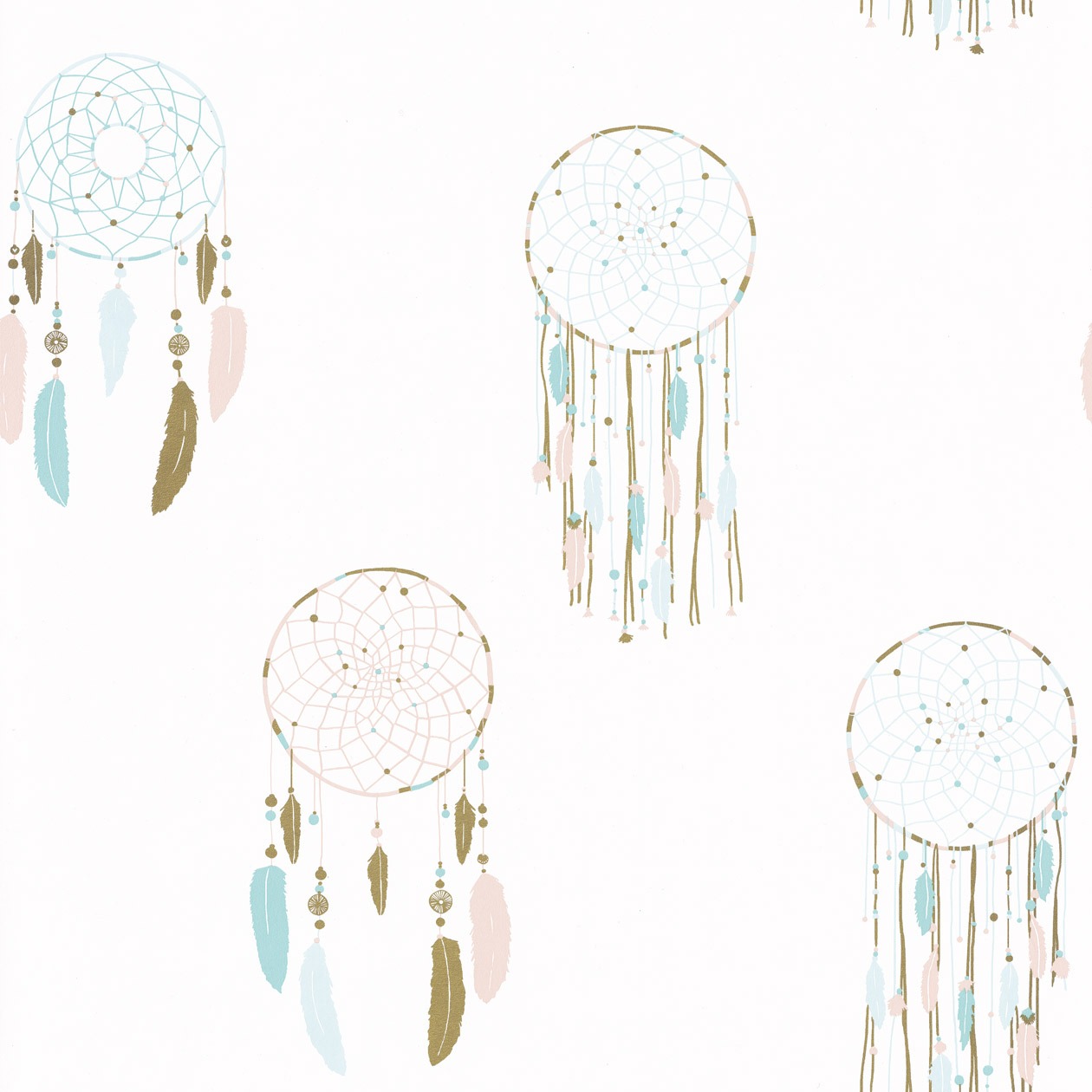 Girl Power behang met Droomvanger/Dreamcatcher