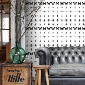 Esta Greenhouse Fotowand XXL Insecten zwart wit 158827