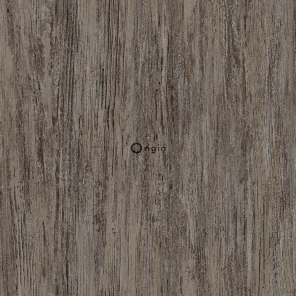 Identity behang hout donker taupe 347418