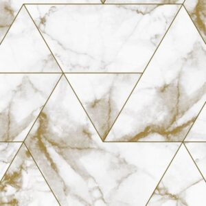 Kek Amsterdam behang Marble Mosaic goud