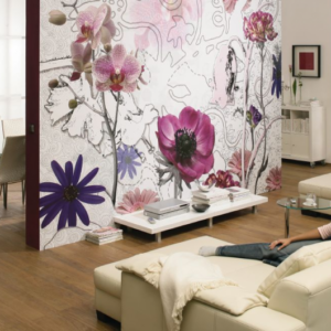 Komar fotowand Purple bloemen paars