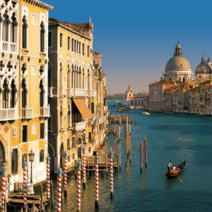 Komar fotowand Venezia oranje blauw