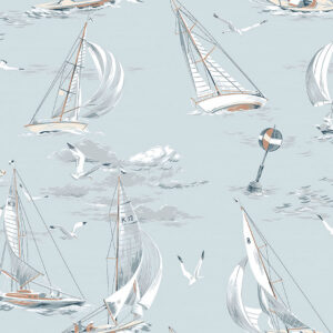 Marstrand behang Zeilboten 8854