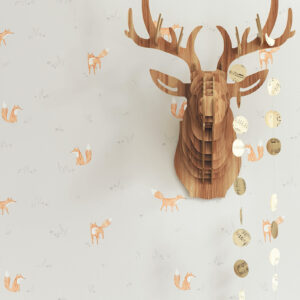 My Little World behang met Vosje grijs