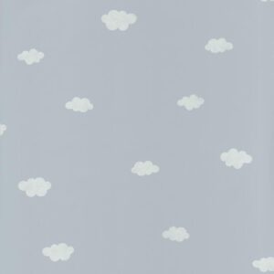 My Little World behang met wolkjes blauw