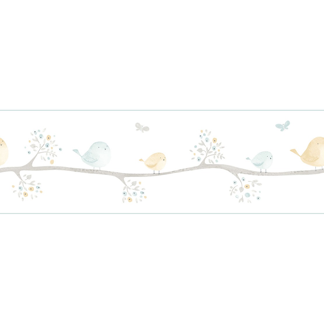 My Little World behangrandje met vogeltjes