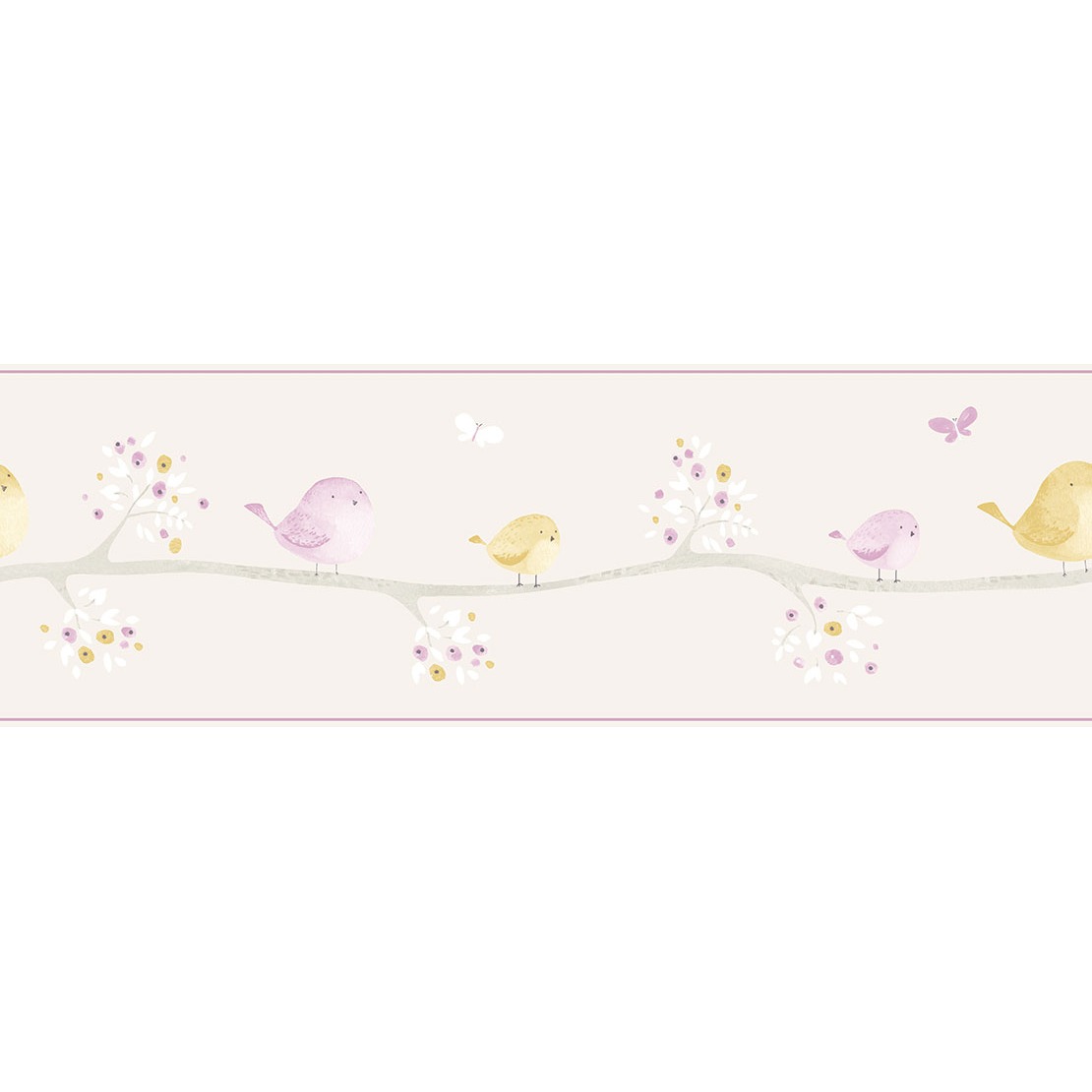 My Little World behangrandje met vogeltjes