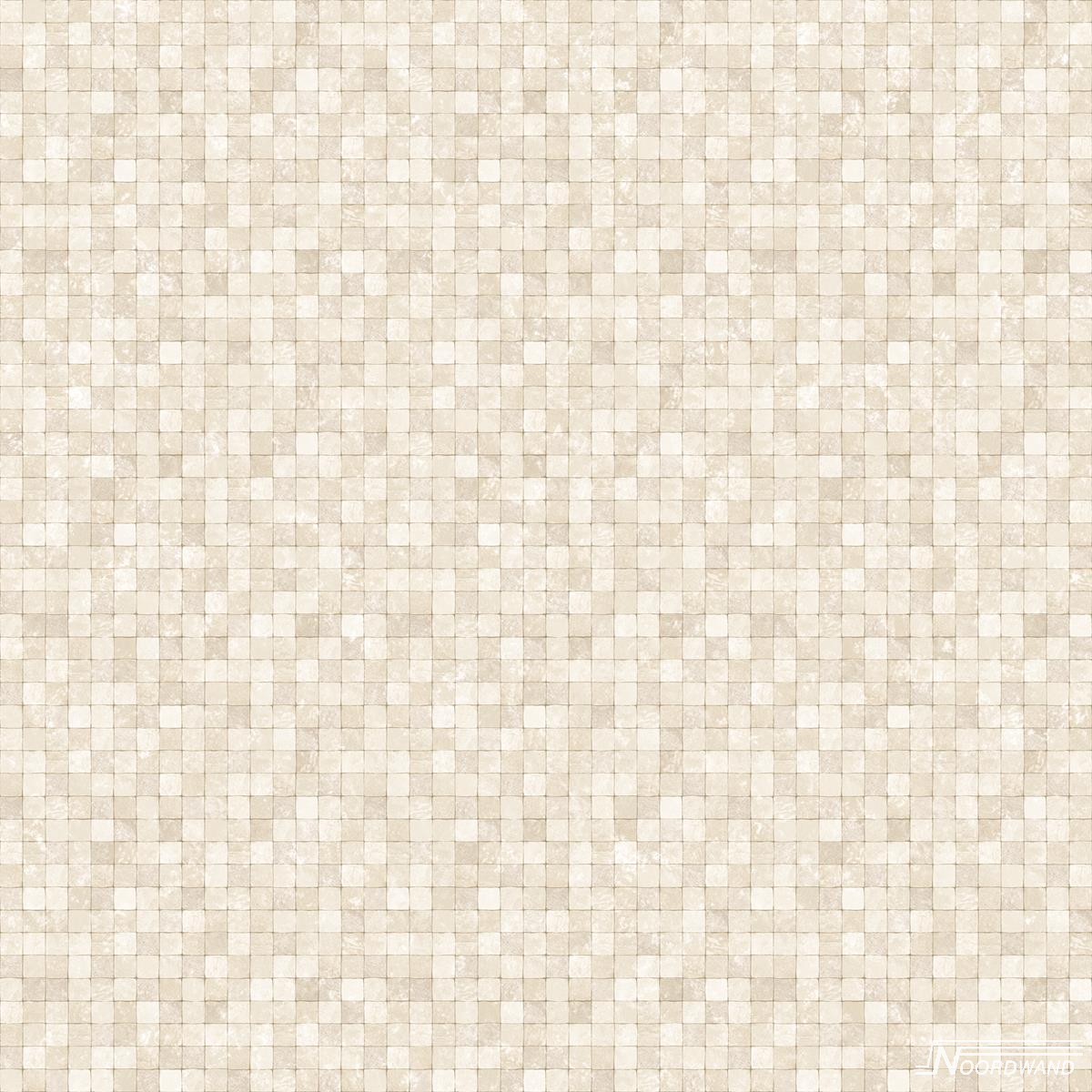 Natural Faux behang met blokjes/Mozaiek G67423