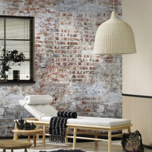 New Materials fotobehang met verweerde stenen muur INK 7085