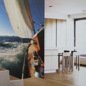 Noordwand fotowand div. Sailing boat blauw