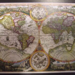 Noordwand fotowand div. World Map antiek