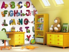 Noordwand Little fotowand Animal ABC tekst
