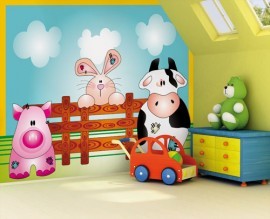 Noordwand Little fotowand Farm Animals dieren