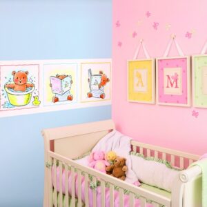 Noordwand Sweet fotowand Bear Bed Bad Book