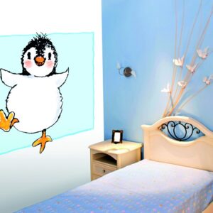 Noordwand Sweet fotowand Pinguin on blue