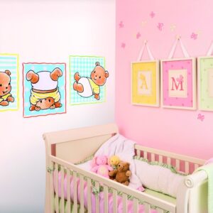 Noordwand Sweet fotowand Triple Fun Bear blue