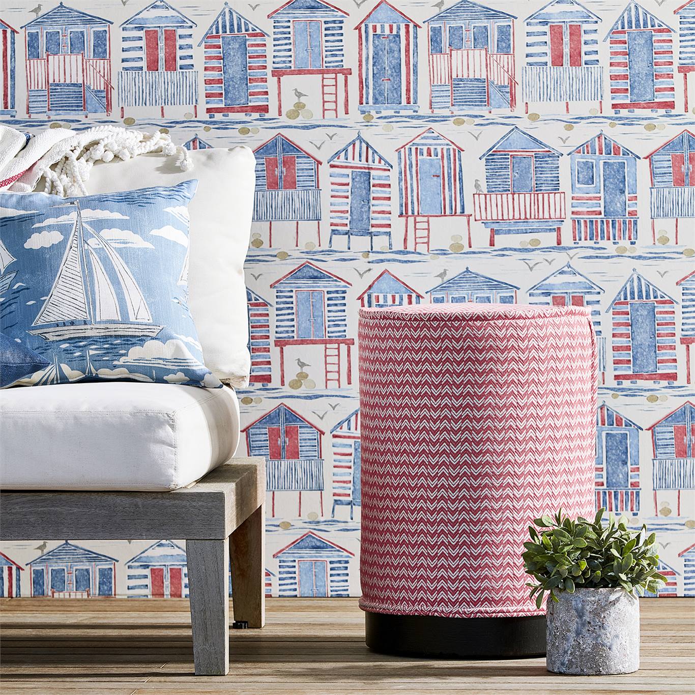 Port Isaac behang met strandhuisjes 216559