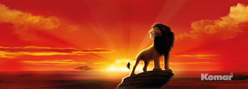 Spits Disney fotowand Lion King leeuw rood