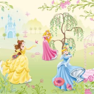 Spits Disney fotowand Prinsessen in tuin multikleur