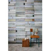 Studio Ditte Wallpower sloophout planken wit multikleur