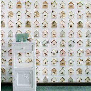 Studio Ditte Wallpower vogelhuisjes multikleurig