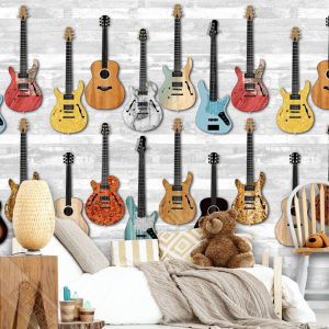 Thomas Wallprint met Gitaren