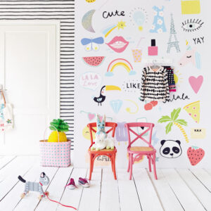 Wallpower Junior Fotowand Girls Things Ecru 364111