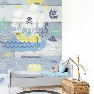 Wallpower Junior Fotowand Pirates Wood 364108