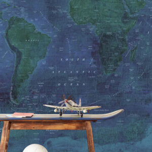 Wallpower Junior Fotowand Weathered Map 364195