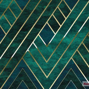Komar Pure P014-VD3 ArtDeco/Modern/Grafisch/Goud Fotobehang Noordwand